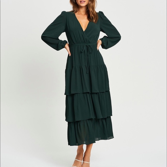 Brand new! Never worn! Tussah, emerald midi dress! Size 10 - Picture 6 of 10